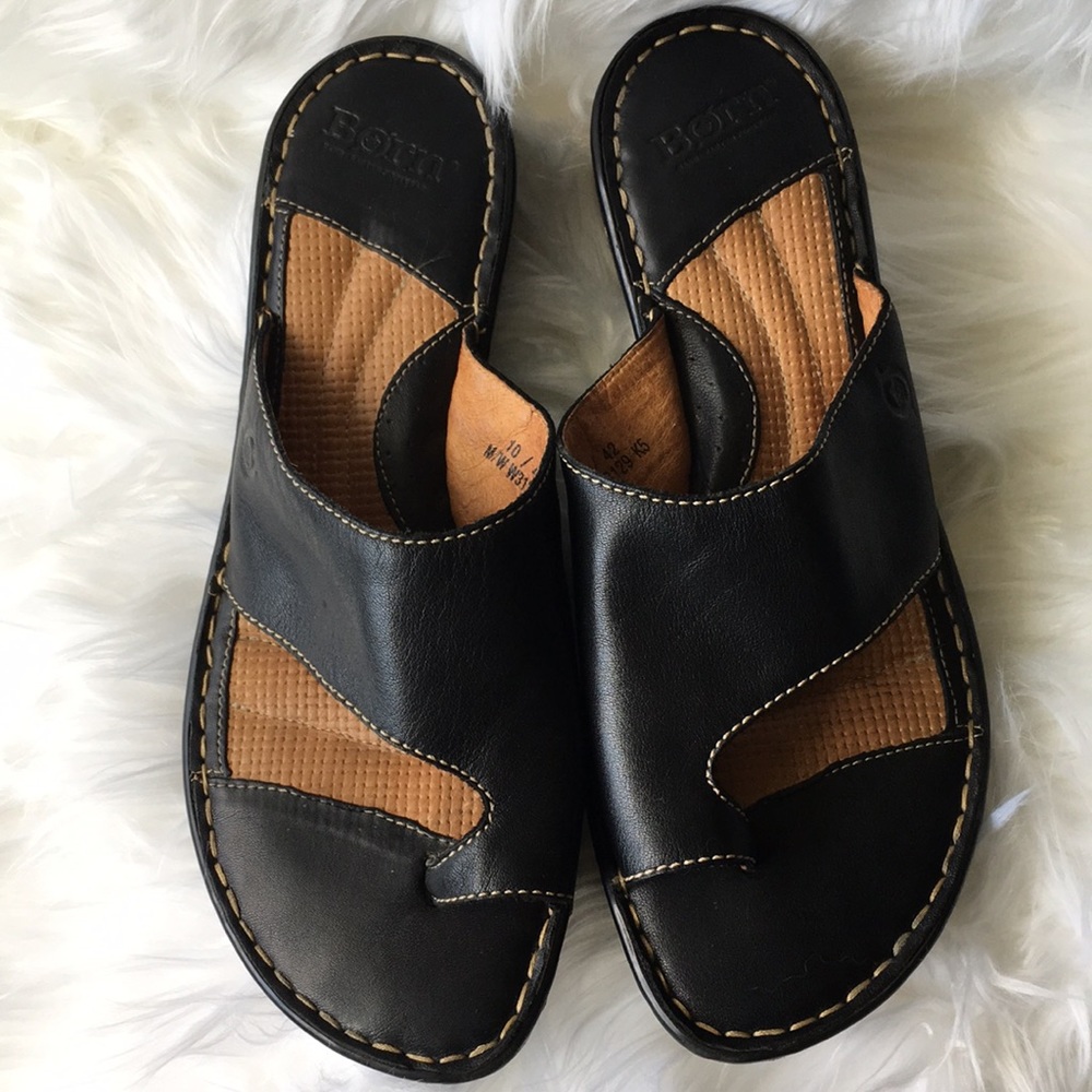 Born Black Leather Women’s Sandals Comfortable